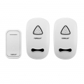 กริ่งประตูไร้สาย-Forecum 11F- Wireless Smart Home Doorbell with Dual Receiver, EU Plug(White)
